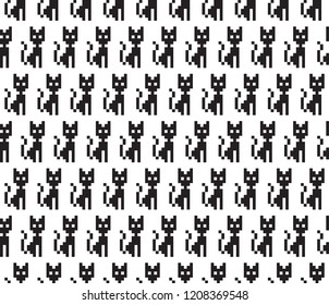 Seamless pattern in cats
