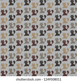 seamless pattern with cats