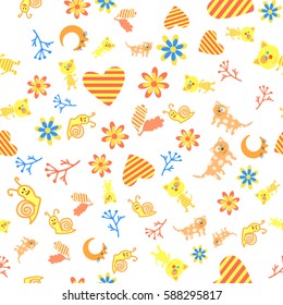 seamless pattern with cats