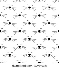 Seamless pattern with cats.  cartoon cats background. Good for  wallpaper, design for fabric and decor. 