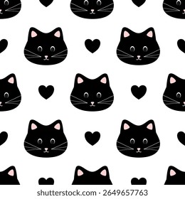 padrão sem costura com gatos, padrão de tecido, papel de embrulho para presente, caso de telefone 