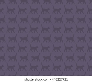 Seamless pattern with the cats. The layout is fully editable