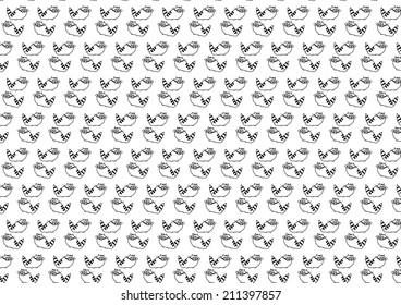 Seamless pattern with cats - vector illustration