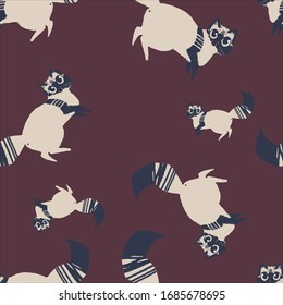 Seamless pattern with cats, well suited for decoration of office and notebooks.