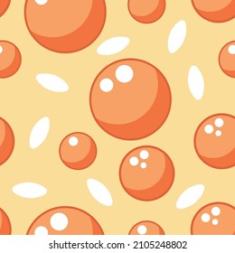 Seamless pattern with caviar with rice Japanese food, cartoon caviar with rice in a flat style, textile seamless pattern. Vector illustration