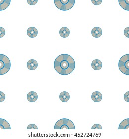 Seamless pattern of cd disk blue-gray color. Vector EPS 10.