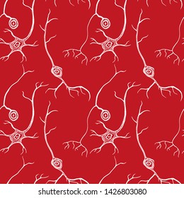 Seamless pattern of the cells of nervous system