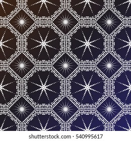 Seamless pattern, cellular structure. Sophisticated graphics vector lattice. Vector seamless texture: endless abstract monochrome geometric pattern