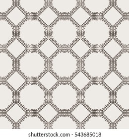 Seamless pattern, cellular structure. Sophisticated graphics vector lattice. Vector seamless texture: endless abstract monochrome geometric pattern