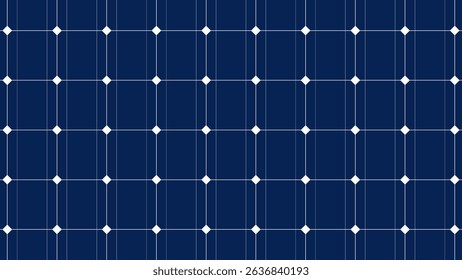 Seamless pattern with cellular texture of polycrystalline solar panels. Texture of a monocrystalline solar panel as a seamless pattern. Renewable energy of sun. Environmental protection and ecology.