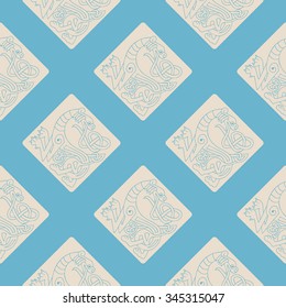 Seamless pattern with Celtic art and ethnic ornaments for your design