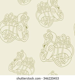 Seamless pattern with Celtic art and ethnic ornaments for your design