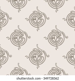 Seamless pattern with Celtic art and ethnic ornaments for your design