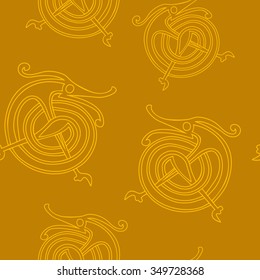 Seamless pattern with Celtic art and ethnic ornaments for your design