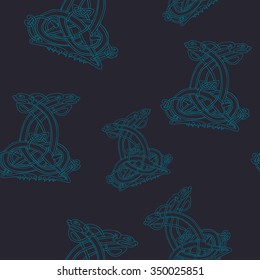 Seamless pattern with Celtic art and ethnic ornaments for your design