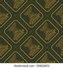 Seamless pattern with Celtic art and ethnic ornaments for your design