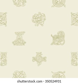 Seamless pattern with Celtic art and ethnic ornaments for your design