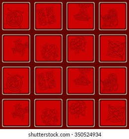 Seamless pattern with Celtic art and ethnic ornaments for your design
