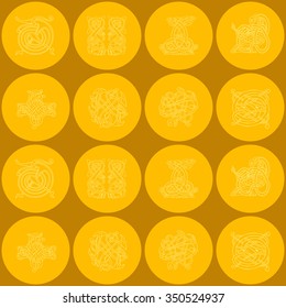 Seamless pattern with Celtic art and ethnic ornaments for your design