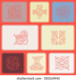 Seamless pattern with Celtic art and ethnic ornaments for your design