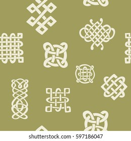 seamless pattern with Celtic art and ethnic ornaments for your design