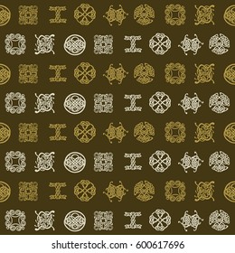 seamless pattern with Celtic ethnic ornaments 