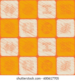 seamless pattern with Celtic ethnic ornaments 