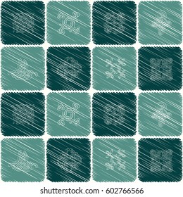 seamless pattern with Celtic ethnic ornaments