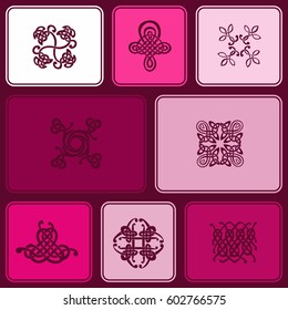 seamless pattern with Celtic ethnic ornaments
