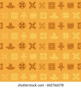 seamless pattern with Celtic ethnic ornaments