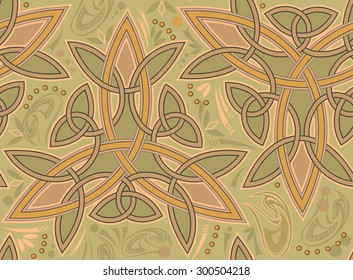 Seamless pattern with Celtic ornament, vector image