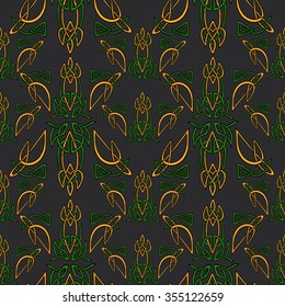 seamless pattern with celtic ornaments; irish style