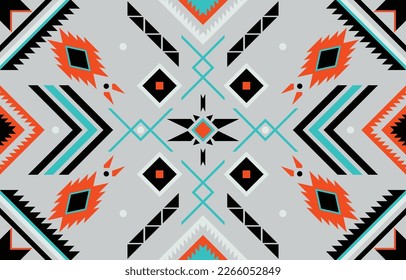 Seamless pattern. Ceramic ethnic tribal jewelry. Native American design, navajo, mexican pattern, wallpaper