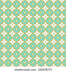 Seamless pattern  ceramic tile design with floral ornate.Endless texture.vector illustration.