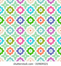 Seamless pattern ceramic tile design with floral ornate.Endless texture.vector illustration.