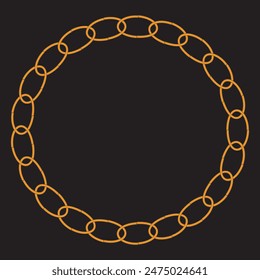 Seamless pattern with chains for fabric design on black background. Baroque illustration design eps 10