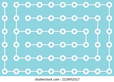  Seamless Pattern with Chains. Seamless Line and Circle Abstract Pattern with Blue Background.