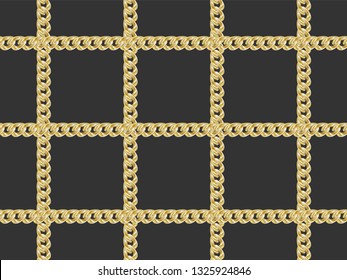 Seamless pattern of chains. Vector Illustration, great for wallpaper, textile pattern or background images.