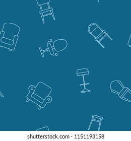 Seamless pattern with chair icons for your design