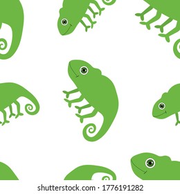 Seamless pattern Chameleon vector illustration.