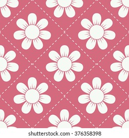 seamless pattern with chamomile