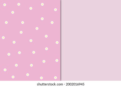 Seamless pattern with chamomile flowers on blue background.