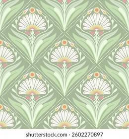 Seamless pattern with chamomile. Patterns with wild flowers.