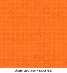 Seamless pattern. Chaos of asymmetric stars. Checkered background. Grungy textiles. Wallpaper for children.