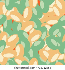 Seamless pattern. Chaos of ovals of different colors. Fashionable camouflage.