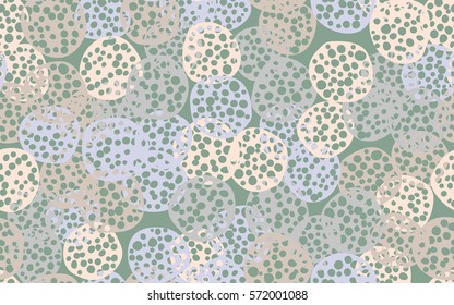 Seamless pattern. The chaos of pancakes. Random colored spots. Fashion camouflage.