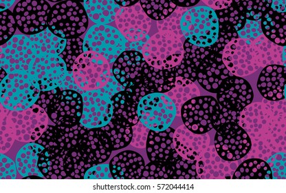 Seamless pattern. The chaos of pancakes. Random colored spots. Fashion camouflage.
