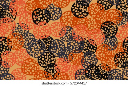 Seamless pattern. The chaos of pancakes. Random colored spots. Fashion camouflage.