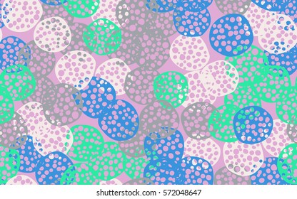 Seamless pattern. The chaos of pancakes. Random colored spots. Fashion camouflage.