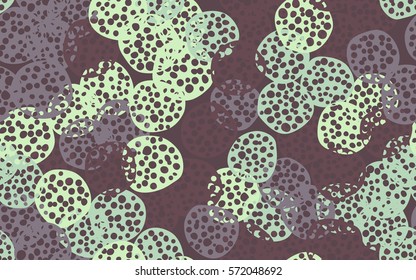 Seamless pattern. The chaos of pancakes. Random colored spots. Fashion camouflage.